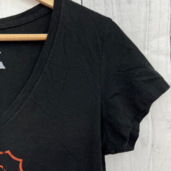 Majestic LARGE Black Giants Baseball MLB Fitted Tee Shirt T-Shirt Short Sleeve - Picture 5 of 9